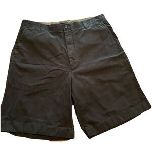 Nautica Men's Clipper Shorts Relaxed Fit, Flat Front Bermuda Sz 36 W - Black